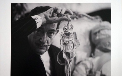 Salvador Dali 1955 tirage sur papier argentique, format 39 x 49 cm, signé a l'encre...