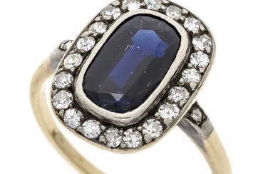 Saphir-Diamant-Ring GG/WG 750/0