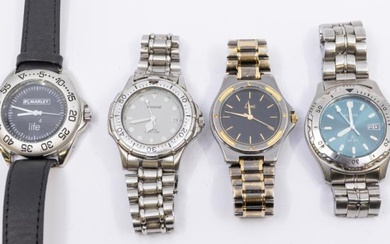 Selection of four quartz watches. To include an Accurist Sport...