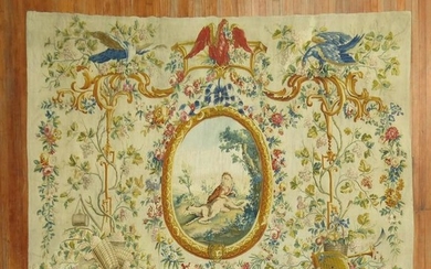 Silk and Wool 18th Century French Aubusson Tapestry