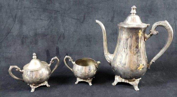 Silver Plated Footed Tea Set