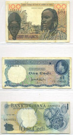 Six (6) West African Banknotes