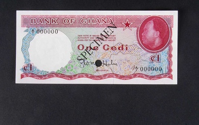 Specimen Bank Note: Bank of Ghana specimen 1 Cedi