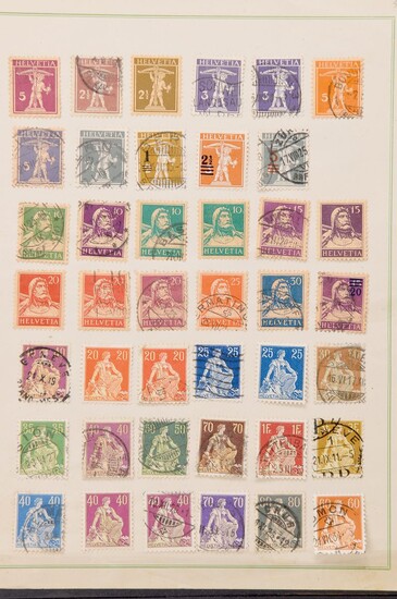 Stamp album, Switzerland, very good duplicate collection...
