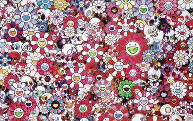 Takashi Murakami (Itabashi, 1962) Skulls and Flowers Red. 2012.
