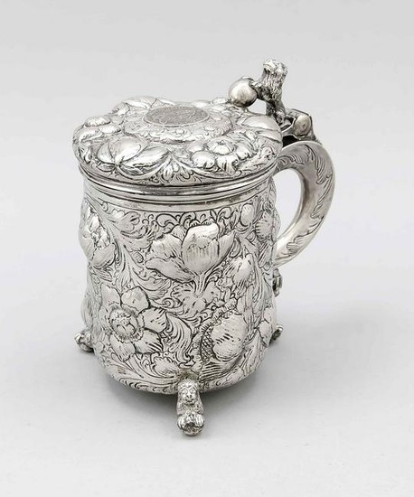 Tankard, Sweden, late 19th century, marked silver, on...