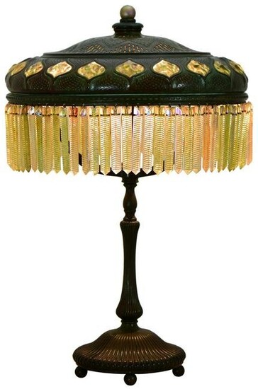 Tiffany Studios "Turtle-Back" & "Prism" Table Lamp