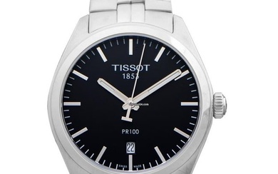 Tissot PR 100 T101.410.11.051.00 - T-Classic PR 100 Quartz Black Dial Stainless Steel Men's Watch
