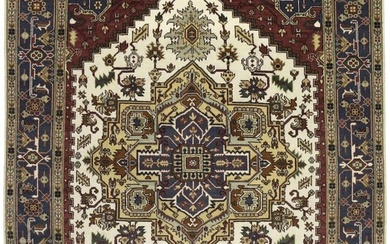 Tribal Geometric Large Bedroom Carpet 9X12 Handmade Heriz Serapi Oriental Rug