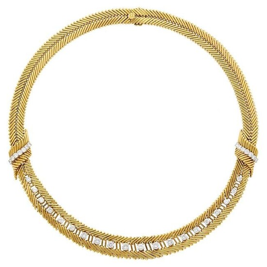 Van Cleef & Arpels Gold and Diamond 'Cheveux D'Ange' Necklace, France