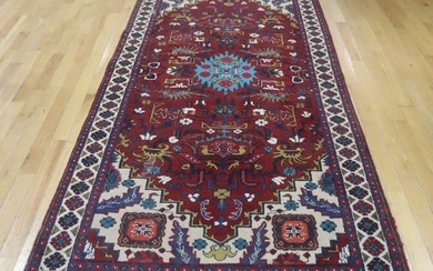 Vintage And Finely Hand Knotted Corridor Carpet.