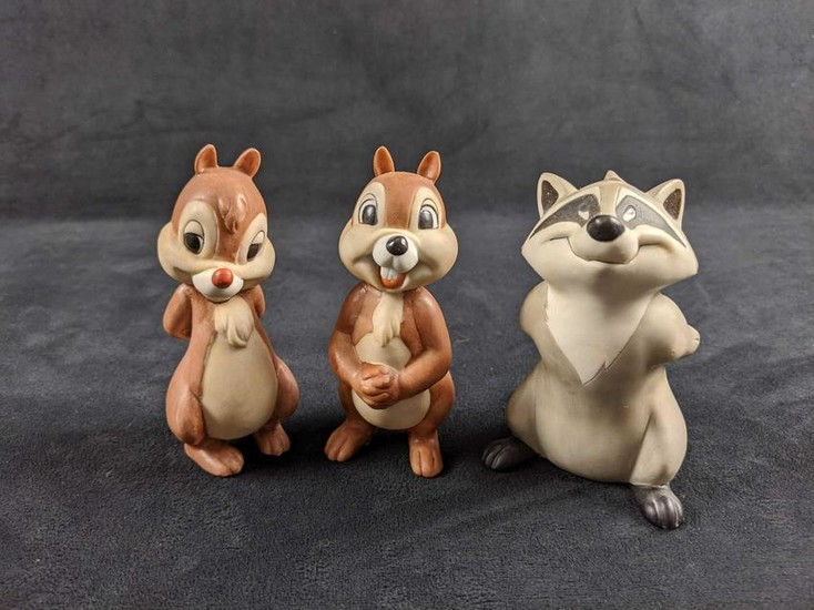 Vintage Disney Chip And Dale Chipmunk Hand Painted