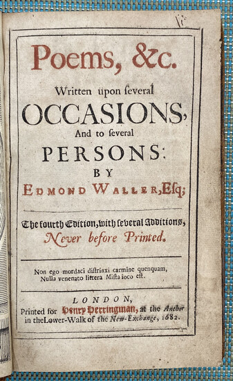 Waller's Poems 1682
