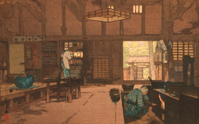 YOSHIDA HIROSHI (1876-1950), FARM HOUSE