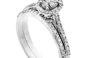 0.43 tcw Diamond Ring - 14 kt. White gold - Set - 0.43 ct Diamond - No Reserve Price