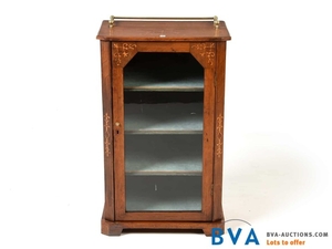 1-door mahogany display cabinet.