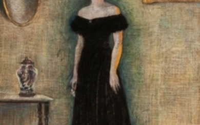 American School, 20th Century Pastel Portrait of a Woman