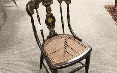 Victorian Paint-decorated Caned Child's Chair