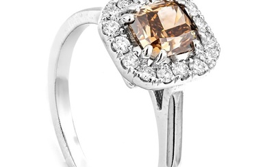 1.36 tcw VVS2 Diamond Ring - 14 kt. White gold - Ring - 1.12 ct Diamond - 0.24 ct Diamonds - No Reserve Price