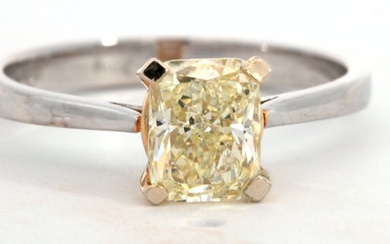 14 kt. Bicolour, White gold, Yellow gold - Ring - 1.25 ct