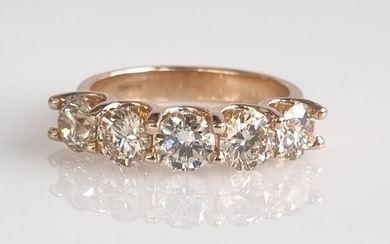 14 kt. Pink gold - Ring - 2.07 ct Diamond