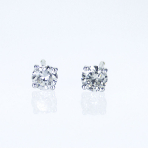 14 kt. White gold - Earrings - 0.62 ct Diamond - No Reserve Price