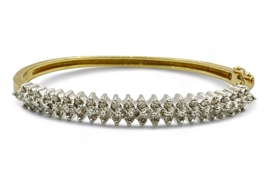14K Gold & Diamond Cluster Bracelet