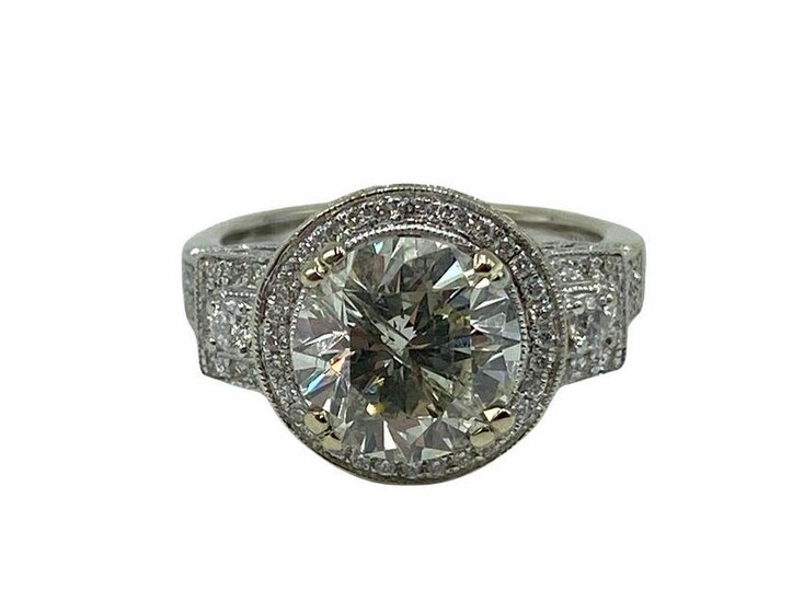 14kt WG and 4.08ct Diamond Ring