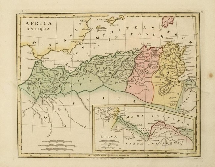1798 Wilkinson Map of Northern Africa in Ancient Times