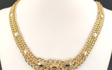 18 kt. Pink gold, Yellow gold - Necklace
