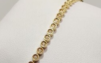18 kt. Yellow gold - Bracelet Diamond - Diamond