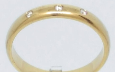 18 kt. Yellow gold - Ring - 0.04 ct Diamond