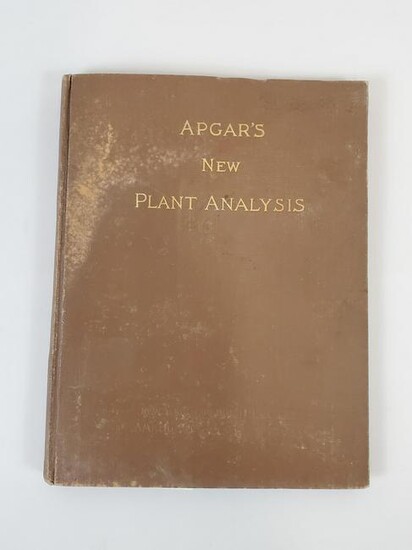 1895 Apgar's New Plant Analysis