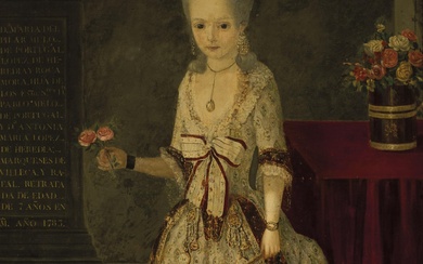 18th C. Spanish School. noble portrait