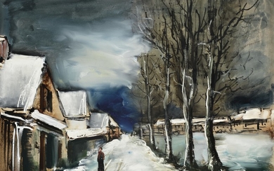 Maurice de Vlaminck (1876-1958), Village sous la neige
