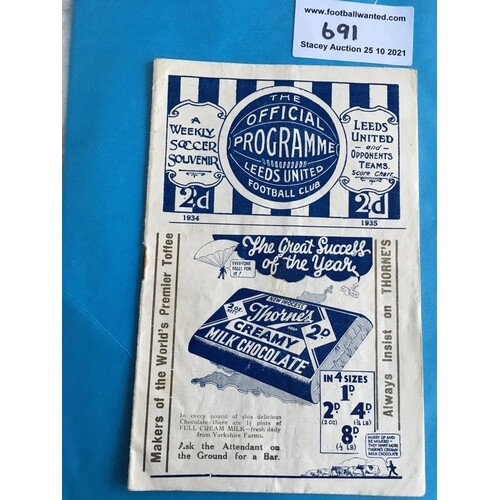 1935 FA Cup Semi Final Football Programme: West Brom v Bolto...