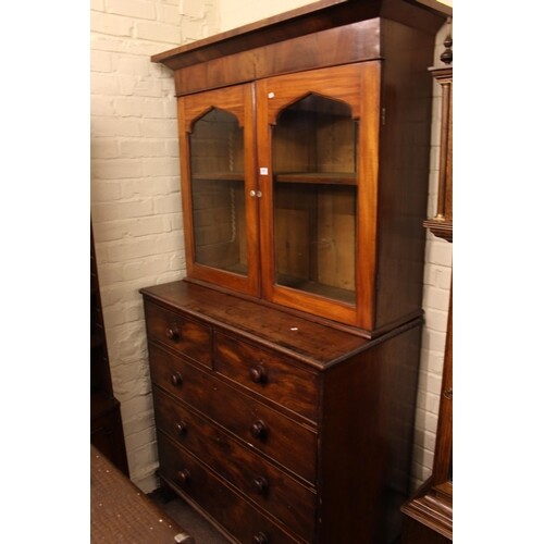 19th Century mahogany chest of two short above three long dr...