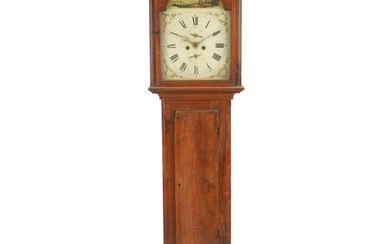 19th century mahogany longcase clock with enamelled face han...
