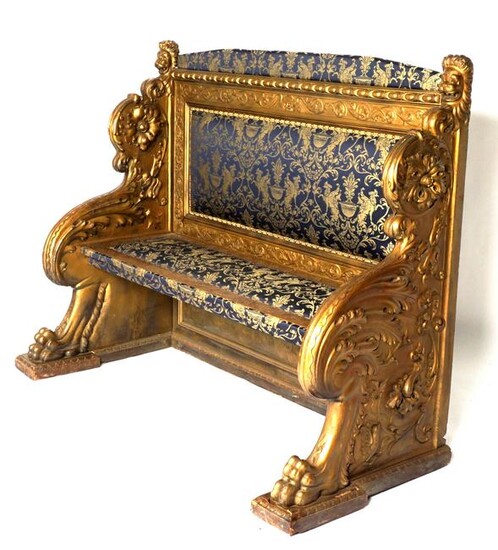 19th/20th Century Carved Gilt Wood Carousel Bench