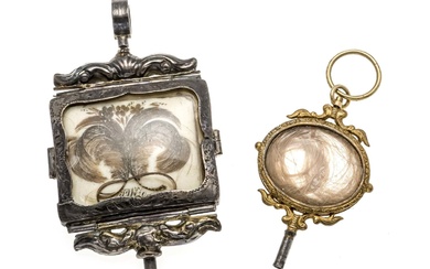 2 antique pocket watch keys