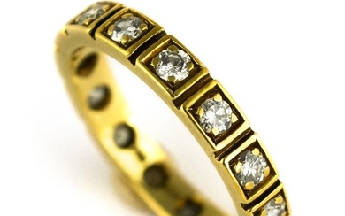 Full-setting - 18 kt. Yellow gold - Ring Diamond