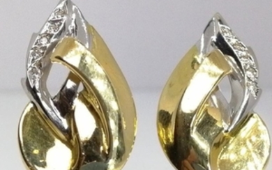 18 kt. Gold - Earrings - Diamonds