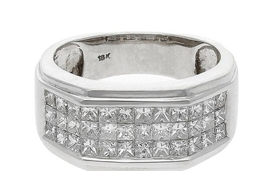 18 kt. White gold - Ring - 3.50 ct Diamond