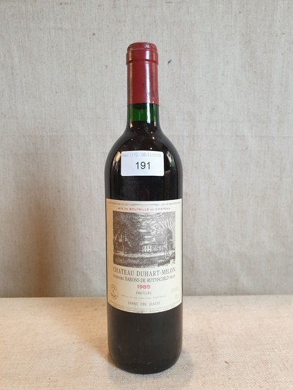 3 bottles Château Duhart-Milon Barons de Rothschild 1985 Pauillac