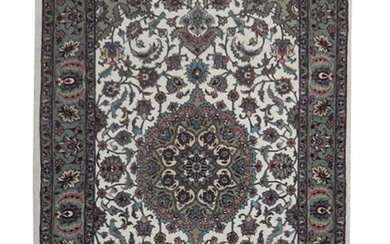 3 x 4 High End Persian Tabriz Handmade Rug Wool and Silk Iran