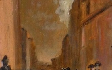 Roberto Bompiani 1821-1908 (attribuito) - Al Caffè