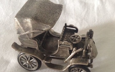 Silver miniature, Silver Car Model "Gobron Brille" - .800 silver - Italy - Second half 20th century