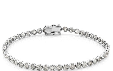 5.00 tcw Diamond Bracelet - 18 kt. White gold - Bracelet - 5.00 ct Diamond - No Reserve Price