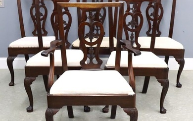 6 Chippendale Dining Chairs