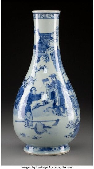 78091: A Chinese Blue and White Porcelain Bottle Vase